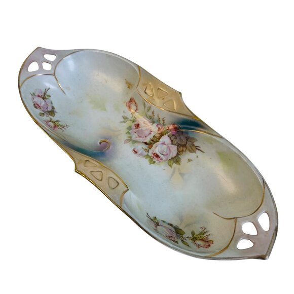 Gebruder Heubach IPF Germany Celery Dish Antique Relish Nut Candy Tray 11.75" - Picture 11 of 11